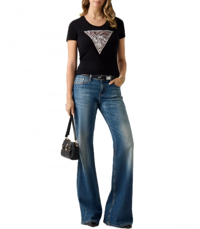 T-shirt triangolo con logo Guess