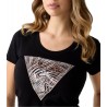 T-shirt triangolo con logo Guess