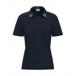 Polo con perle e cristalli Emme Marella Onirica