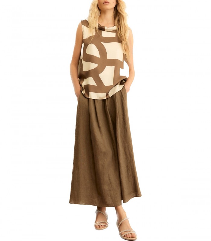 Top smanicato in twill Donna Emme Marella Gommoso