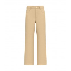 Pantaloni 5 tasche dritto in gabardina e
