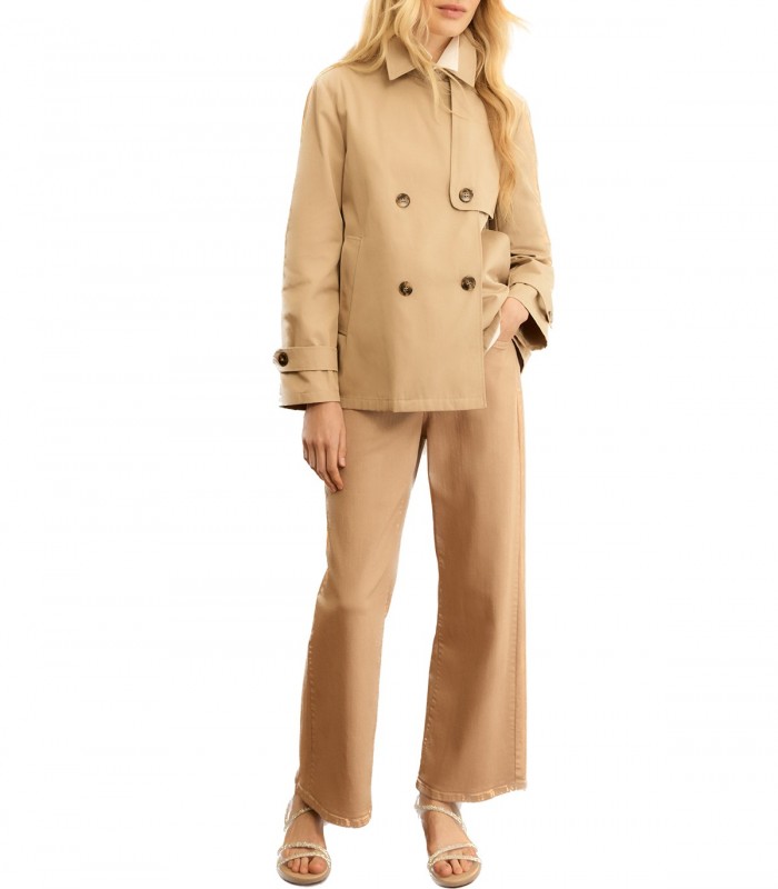 Pantaloni dritti in gabardina stretch Donna Emme Marella Hobby