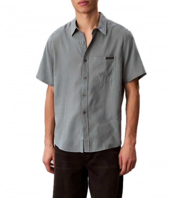 Camicia misto lino Uomo Calvin Klein