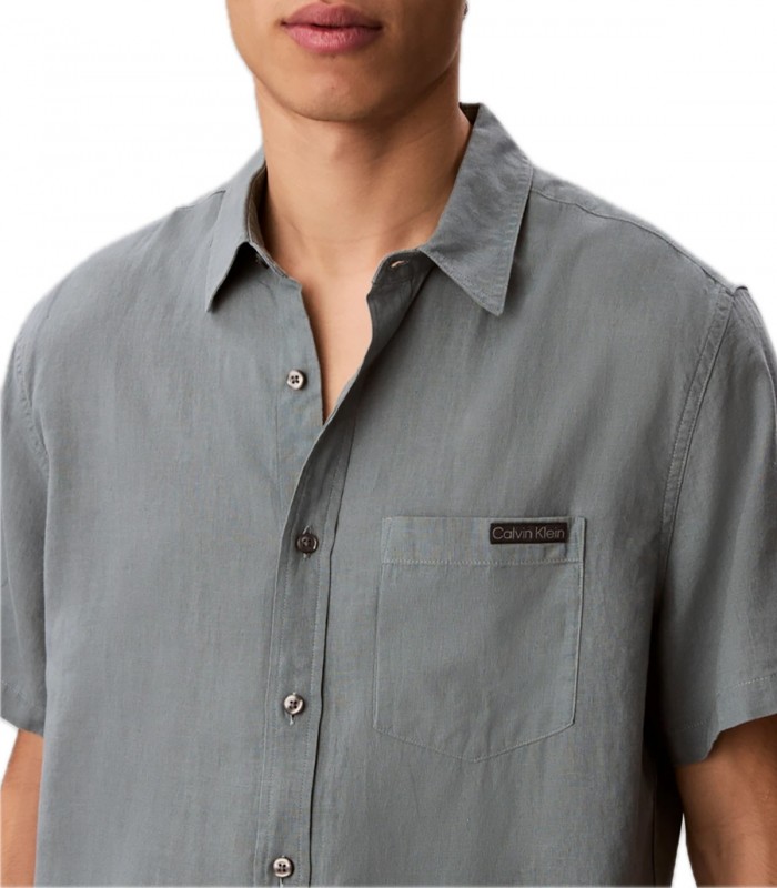 Camicia misto lino Uomo Calvin Klein