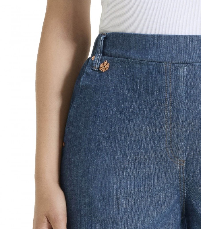 Jeans ampio alla caviglia in Light Denim Donna Ragno