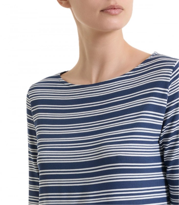 Maglia a righe collo a barca Donna Ragno