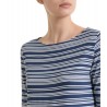 Maglia a righe collo a barca Donna Ragno