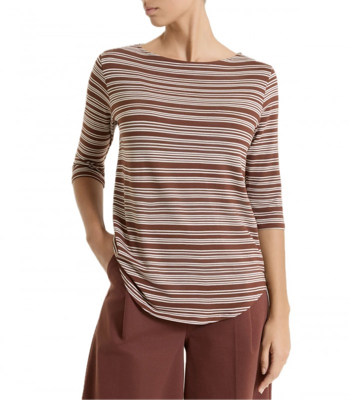 Maglia a righe collo a barca Donna Ragno