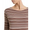 Maglia a righe collo a barca Donna Ragno