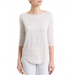 Maglia righe scollo V Donna Ragno