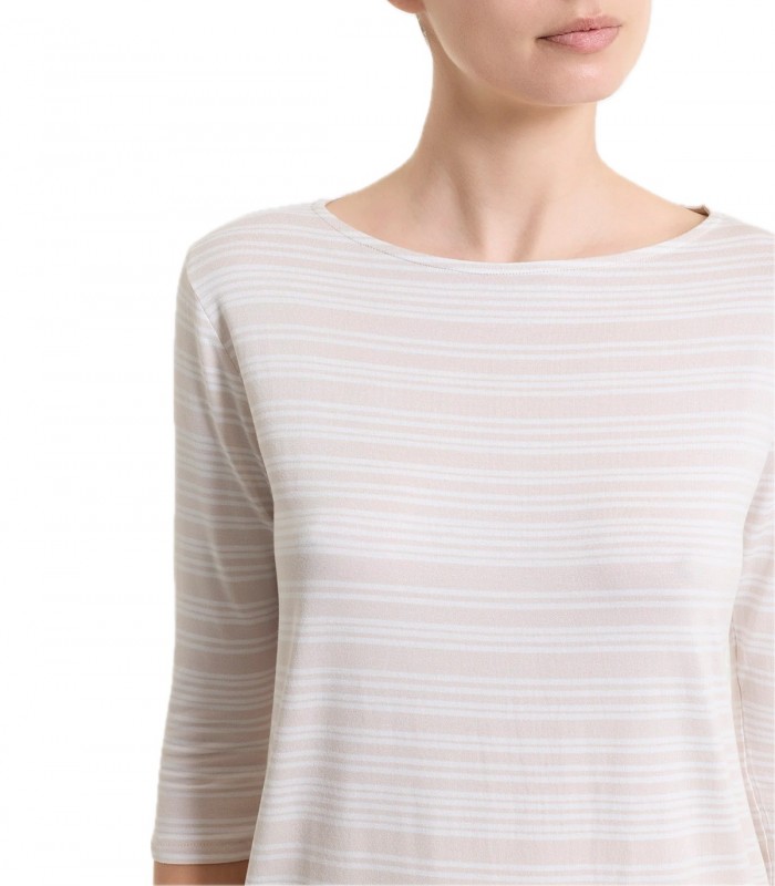Maglia righe scollo V Donna Ragno