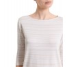 Maglia righe scollo V Donna Ragno