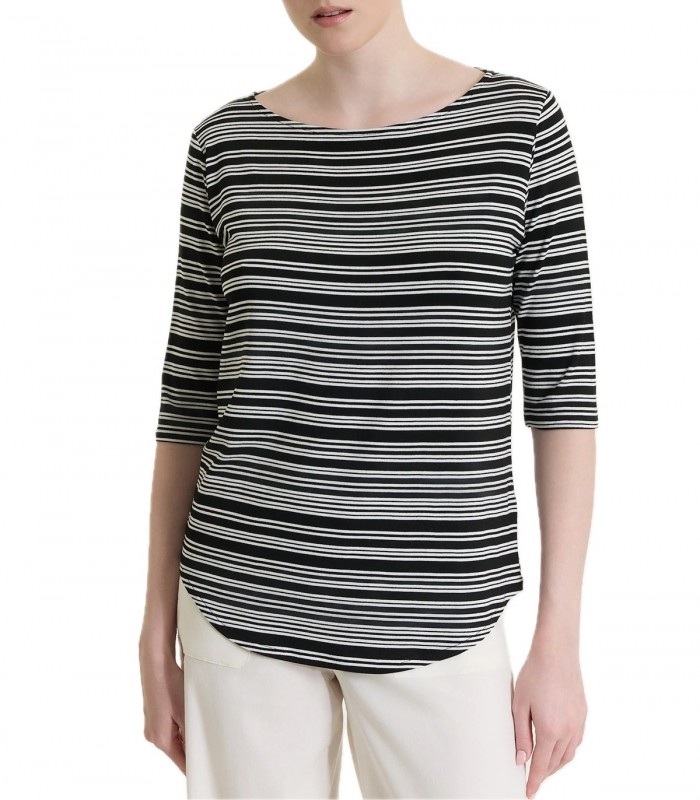 Maglia righe scollo V Donna Ragno