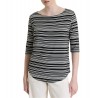 Maglia righe scollo V Donna Ragno