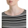 Maglia righe scollo V Donna Ragno