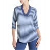 Maglia a righe scollo a V Donna Ragno