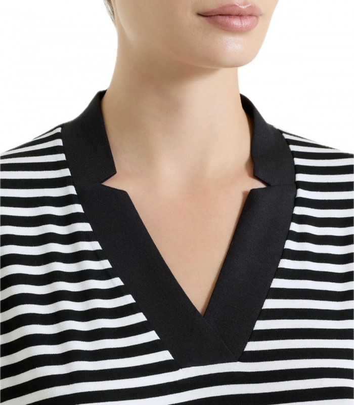 Maglia a righe scollo a V Donna Ragno