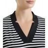 Maglia a righe scollo a V Donna Ragno