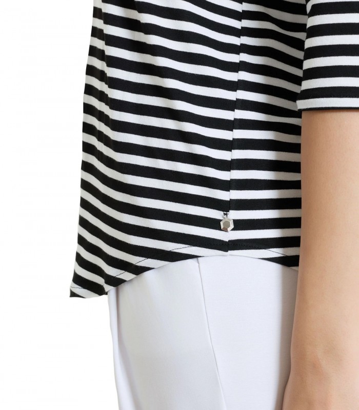 Maglia a righe scollo a V Donna Ragno