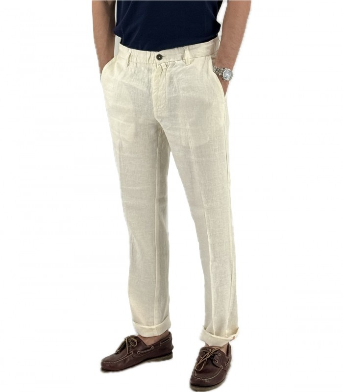 Pantaloni in lino Uomo Manifattura Borghese