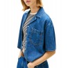 Camicia crop relaxed fit in chambray Donna Tommy Jeans