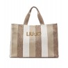 Tote bag grande a righe Donna Liu Jo