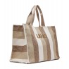 Tote bag grande a righe Donna Liu Jo