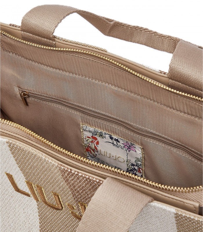 Tote bag grande a righe Donna Liu Jo