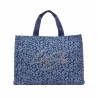 Tote bag grande in denim animalier Donna Liu Jo