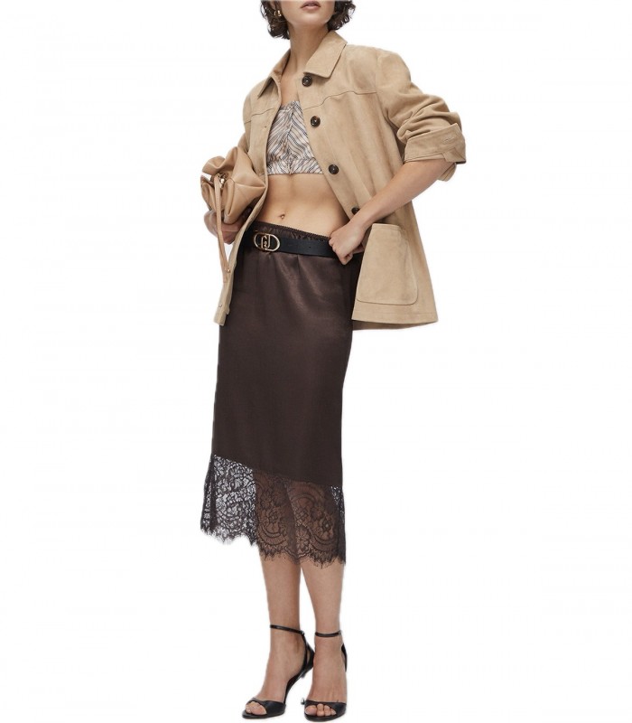 Gonna longuette in raso Donna Liu Jo