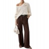 Pantaloni misto lino Donna Liu Jo