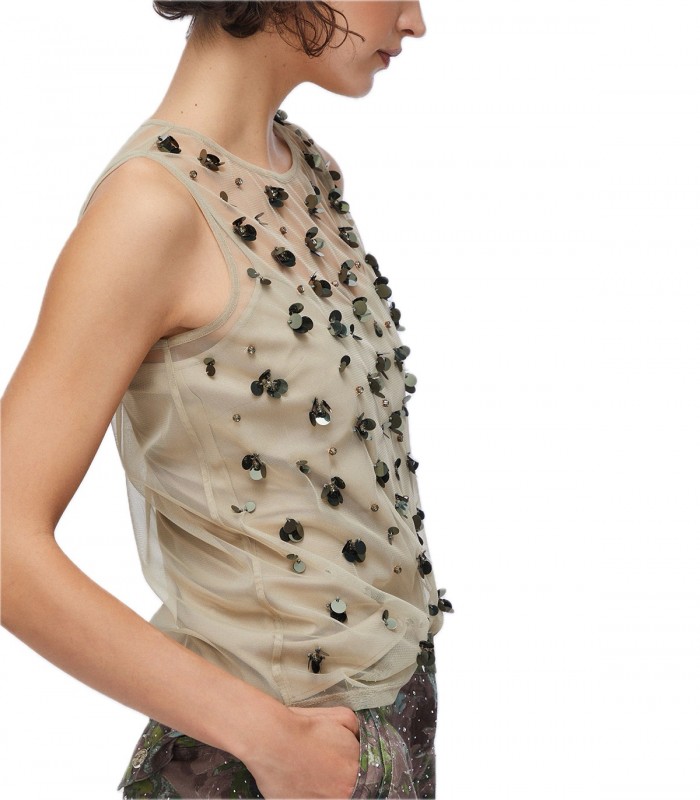 Top in tulle ricamato Donna Liu Jo