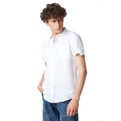 Camicia Uomo Gas in Lino Dab 8 Colori Bianco e Blu - 140227101021