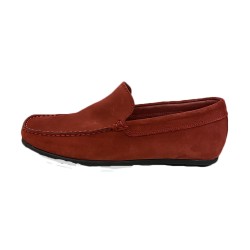 Mocassino Liscio Uomo Soldini Suola in Gomma Colore Rosso - 20130PV11R