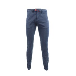 Pantaloni Uomo Baronio Grigio e Blu - W1780-CHINO