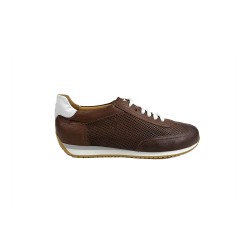 Sneakers in perforated leather